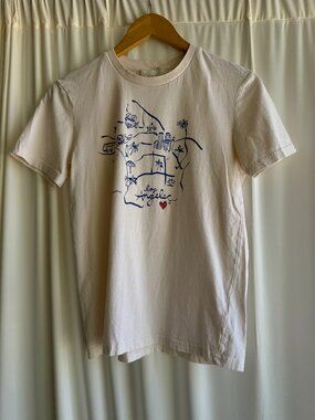 Cleobella Los Angeles Graphic Tee Cream XS